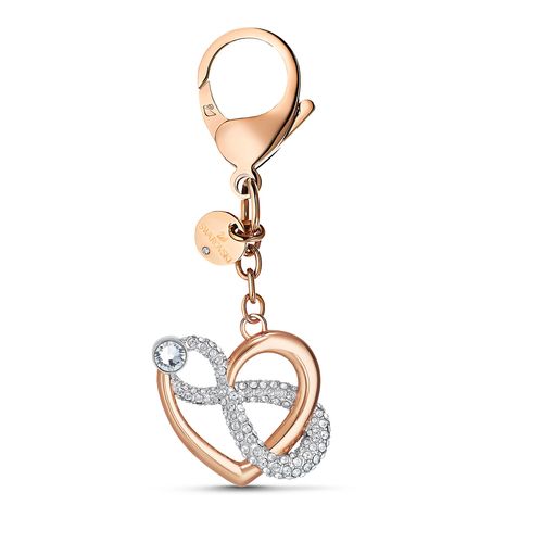 Accesorio para bolso Infinite, blanco, baño tono oro rosa