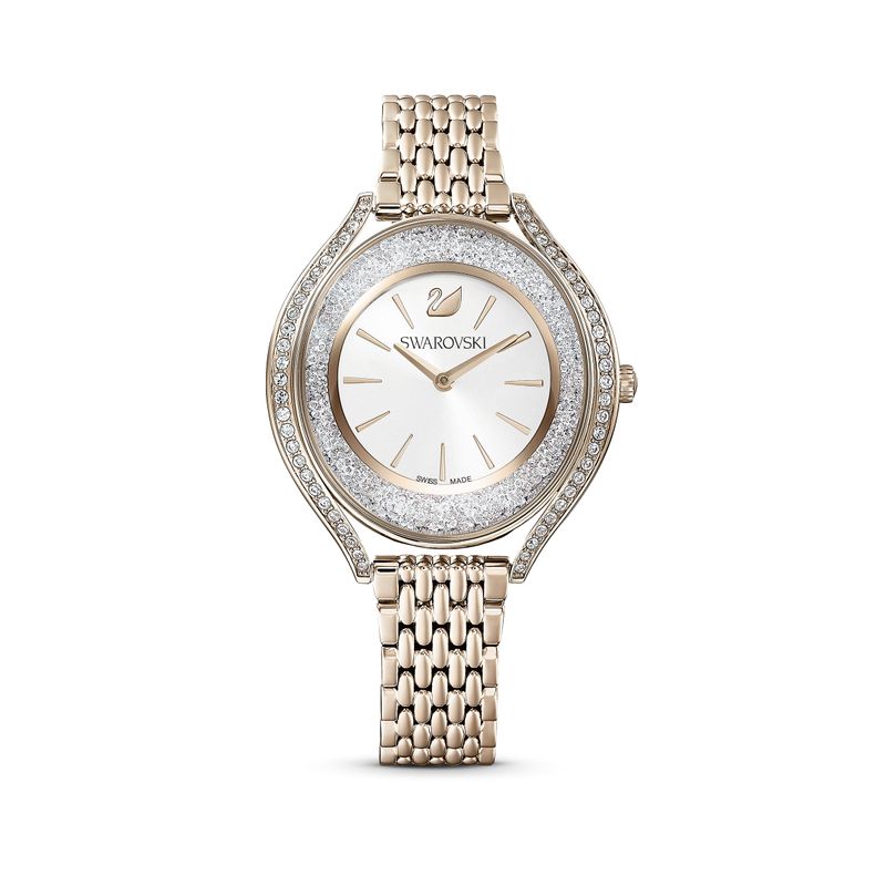 Reloj-Crystalline-Aura-brazalete-de-metal-tono-dorado-PVD-tono-oro-champan
