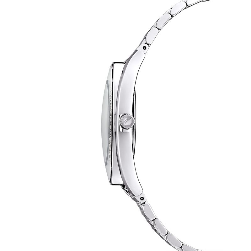 Reloj-Crystalline-Aura-brazalete-de-metal-tono-plateado-acero-inoxidable
