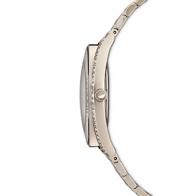 Reloj-Crystalline-Aura-brazalete-de-metal-tono-dorado-PVD-tono-oro-champan
