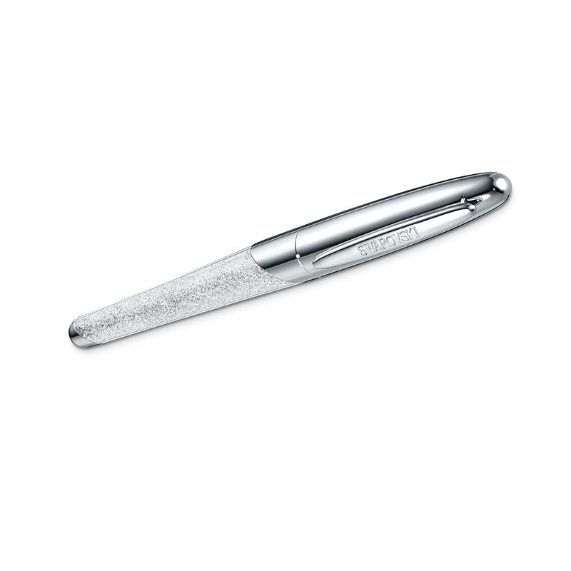 Boligrafo-Rollerball-Crystalline-Nova-blanco-cromado