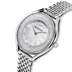 Reloj-Crystalline-Aura-brazalete-de-metal-tono-plateado-acero-inoxidable