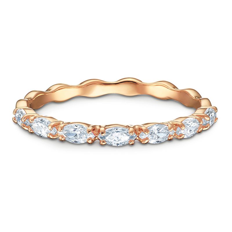 Anillo-Vittore-Marquise-blanco-Baño-en-tono-Oro-Rosa
