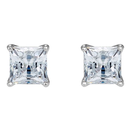 Aretes Attract, blanco, Baño de Rodio