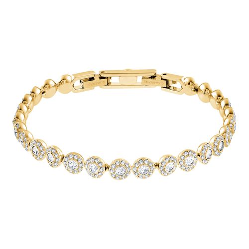 Pulsera Angelic, blanco, Baño en tono Oro