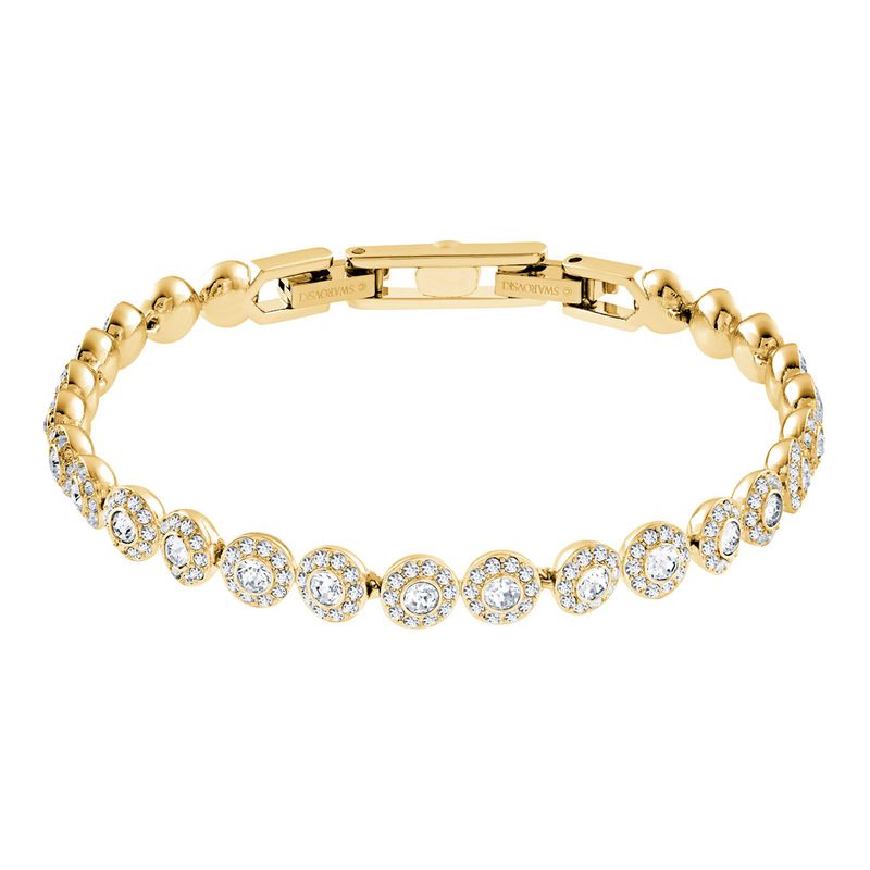 Pulsera-Angelic-blanco-Baño-en-tono-Oro