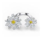 Anillo-abierto-Eternal-Flower-amarillo-combinacion-de-acabados-metalicos