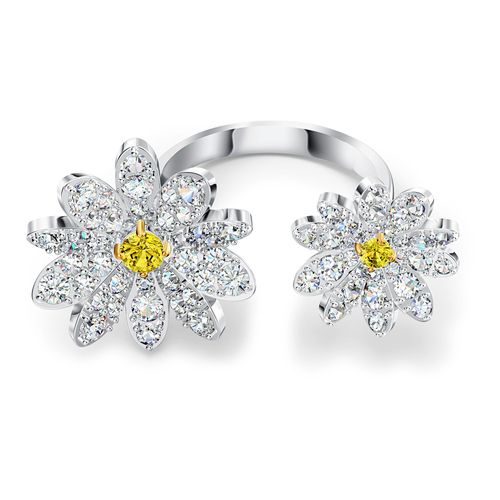 Anillo abierto Eternal Flower, amarillo, combinación de acabados metálicos