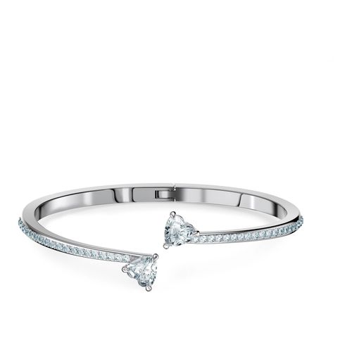 Brazalete Attract Soul Heart, blanco, baño de rodio