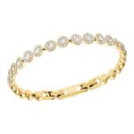 Pulsera-Angelic-blanco-Baño-en-tono-Oro