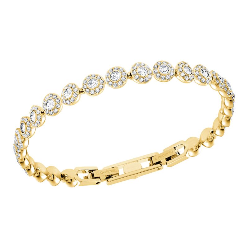Pulsera-Angelic-blanco-Baño-en-tono-Oro