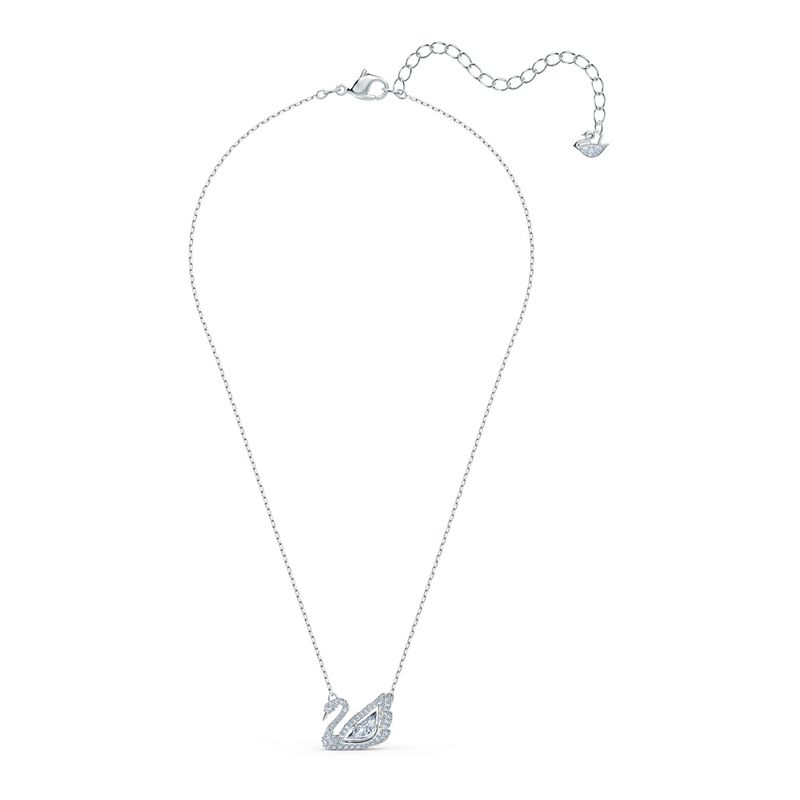 Collar-Dancing-Swan-blanco-baño-de-rodio