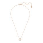 Collar-Swarovski-Sparkling-Dance-Round-blanco-Baño-en-tono-Oro-Rosa
