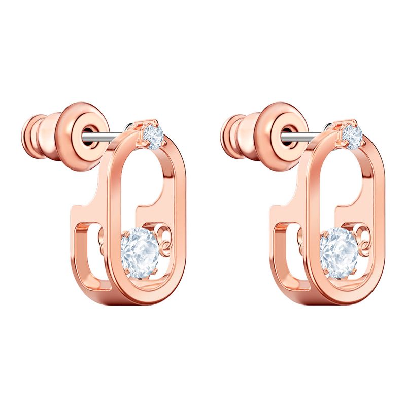 Aretes-North-blanco-baño-de-oro-rosa