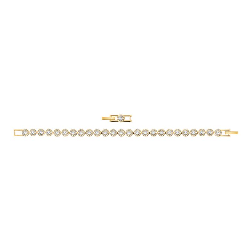 Pulsera-Angelic-blanco-Baño-en-tono-Oro