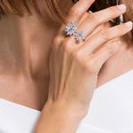 Anillo-abierto-Eternal-Flower-amarillo-combinacion-de-acabados-metalicos