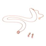 Conjunto-Millenia-Zirconia-Swarovski-de-talla-octogonal-Rosa-Baño-tono-oro-rosa