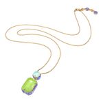 Collar-Orbita-Cristal-de-talla-octogonal-Multicolor-Baño-tono-oro