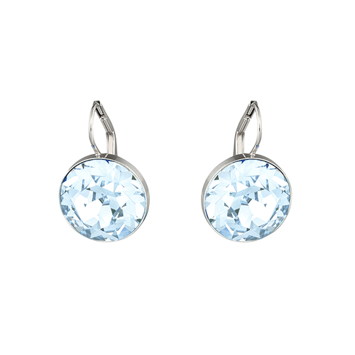 Pendientes Bella, Azul, Baño de rodio