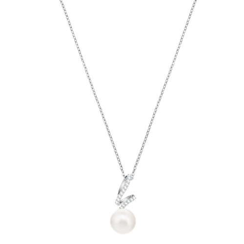 Colgante Gabriella Pearl, Blanco, Baño de rodio