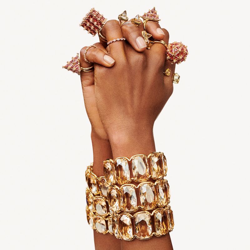 Brazalete-Harmonia-Cristales-flotantes-de-gran-tamaño--Amarillo-Baño-tono-oro