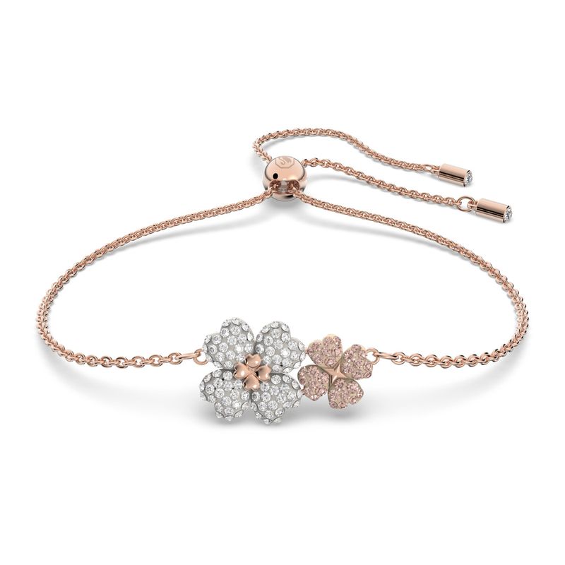 Pulsera-Latisha-Flor-Multicolor-Baño-tono-oro-rosa