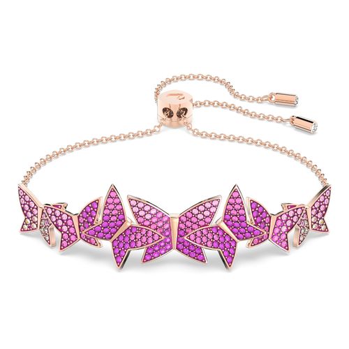 Pulsera Lilia, Mariposa, Rosa, Baño tono oro rosa