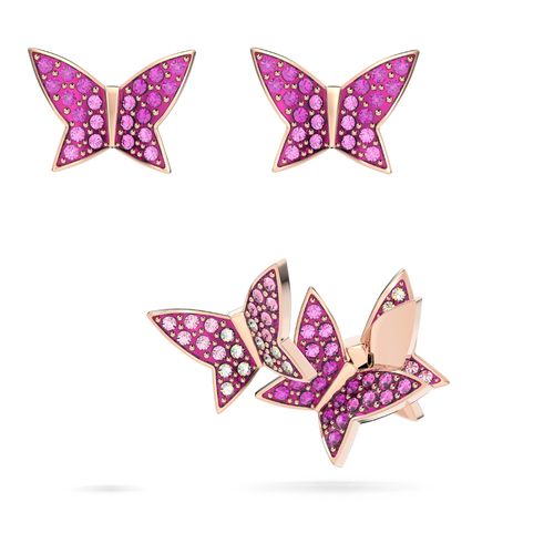 Conjunto (3) Lilia, Mariposa, Baño tono oro rosa