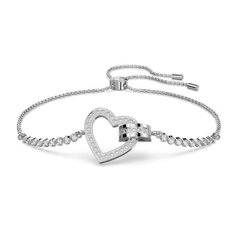 Pulsera-Lovely-Corazon-Blanca-Baño-de-rodio