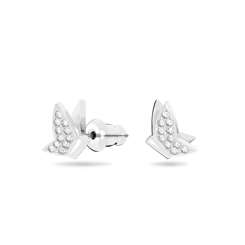 Aretes-pequeños-Lilia-Mariposa-Blancos-Baño-de-rodio