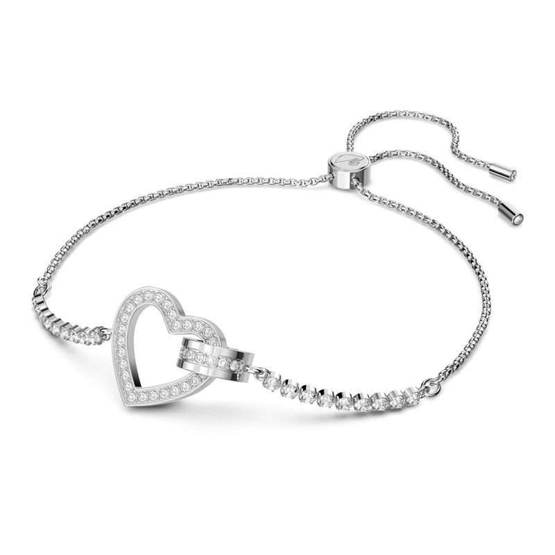 Pulsera-Lovely-Corazon-Blanca-Baño-de-rodio