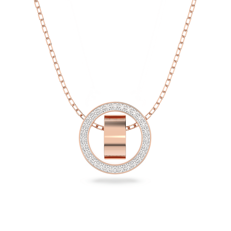 Colgante-Hollow-Circulo-Blanco-Baño-tono-oro-rosa