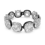 Pulsera-Harmonia-Cristales-de-talla-cushion-Blanco-Combinacion-de-acabados-metalicos