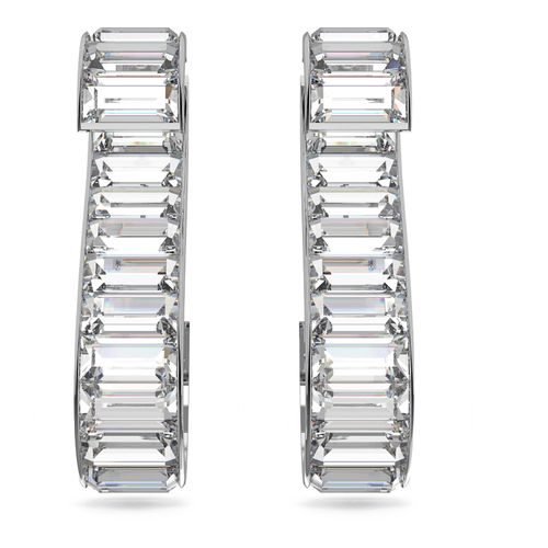 Pendientes Matrix, Blanco, Baño de rodio