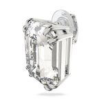 Pendiente-de-clip-Mesmera-Individual-Cristal-de-talla-octagonal-Blanco-Baño-de-rodio