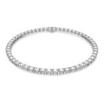 Collar-Millenia-Circonita-Swarovski-y-cristal-de-talla-cuadrada-Blanco-Baño-de-rodio