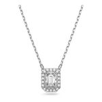 Collar-Millenia-Circonita-Swarovski-cuadrada-Blanco-Baño-de-rodio