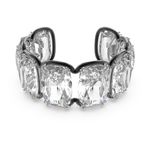 Brazalete-Harmonia-Cristal-flotante-de-gran-tamaño-Blanco-Combinacion-de-acabados-metalicos