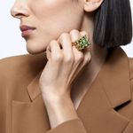 Anillo-de-coctel-Curiosa-Cuadrado-Verde-Baño-tono-oro