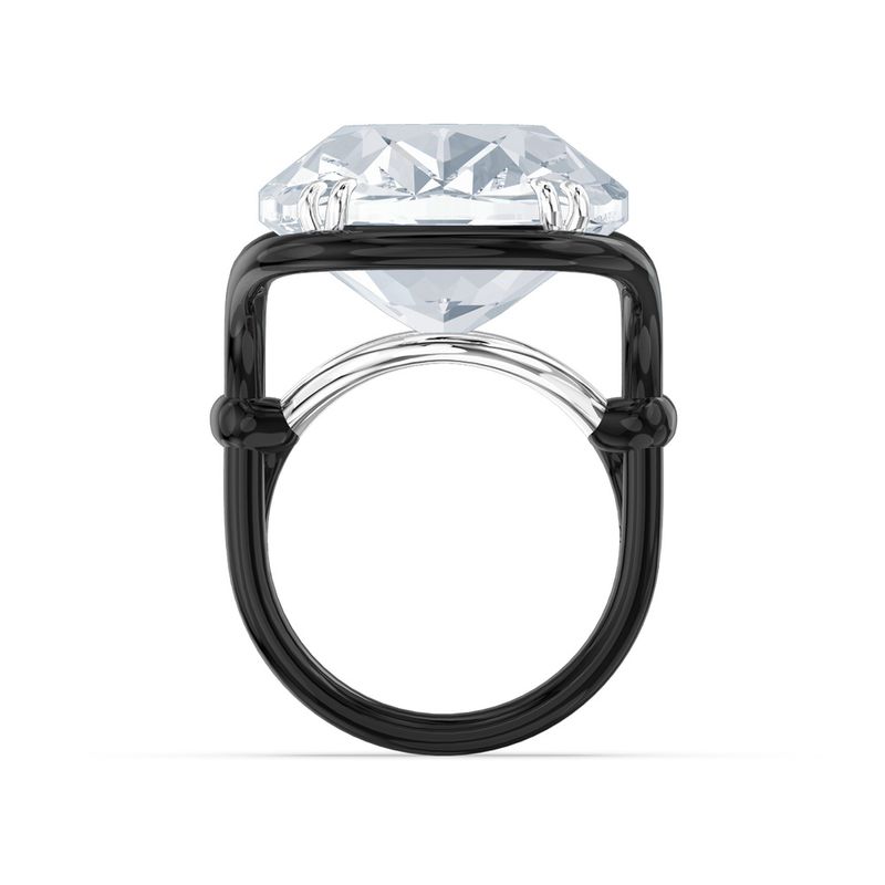 Anillo-Harmonia-Cristal-flotante-de-gran-tamaño-Blanco-Combinacion-de-acabados-metalicos