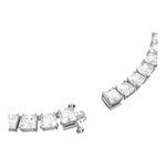 Collar-Millenia-Circonita-Swarovski-y-cristal-de-talla-cuadrada-Blanco-Baño-de-rodio