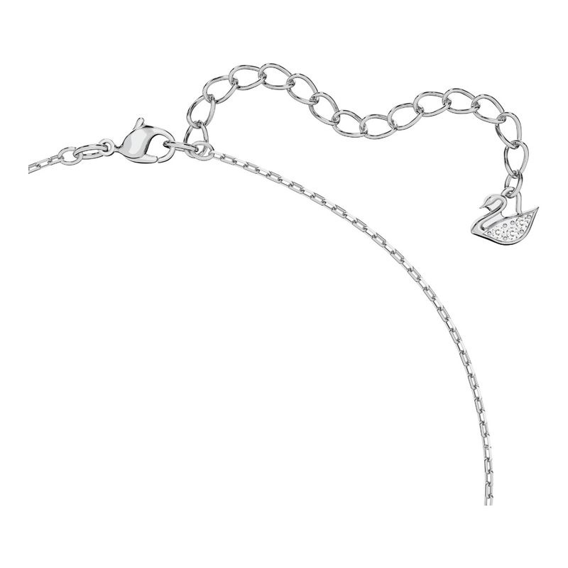 Collar-Millenia-Circonita-Swarovski-cuadrada-Blanco-Baño-de-rodio