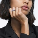 Anillo-de-coctel-Millenia-Cristales-de-talla-triangular-Azul-Baño-de-rodio