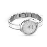 Reloj-Crystalline-Delight-brazalete-de-metal-blanco-acero-inoxidable