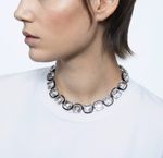 Gargantilla-Harmonia-Cristales-de-talla-cushion-Blanco-Combinacion-de-acabados-metalicos