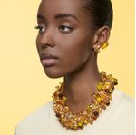 Pendiente-stud-Lucent-Individual-Amarillo-Baño-tono-oro