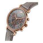 Reloj-Passage-Chrono-Correa-De-Piel-Gris-Pvd-Tono-Oro-Rosa