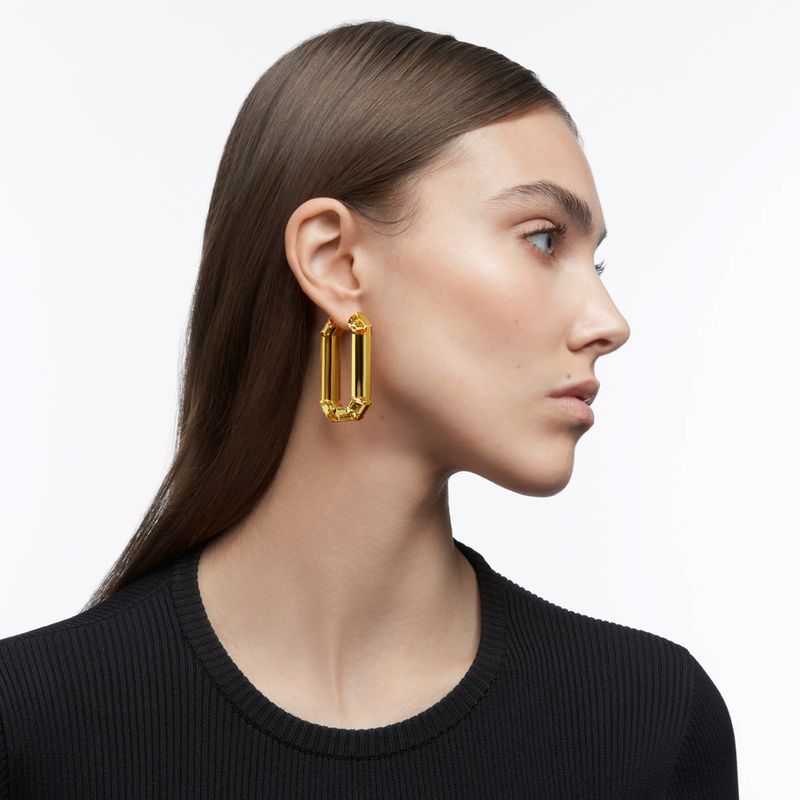 Pendientes-de-aro-Lucent-Amarillo-Baño-de-rodio