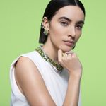 Collar-Millenia-Circonita-Swarovski-y-cristal-de-talla-cuadrada-Blanco-Baño-de-rodio