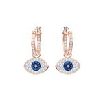 Aretes-de-aro-Duo-Evil-Eye-multicolor-baño-de-oro-rosa